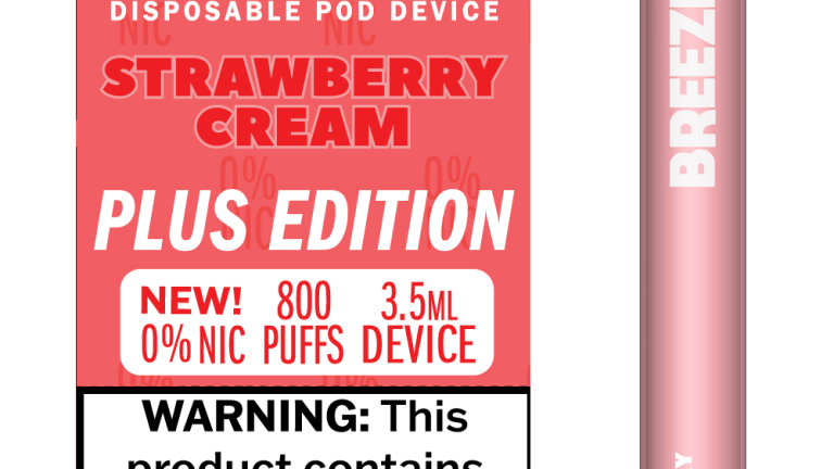 Breeze Plus Zero Strawberry Cream – Disposable Vape Flavors